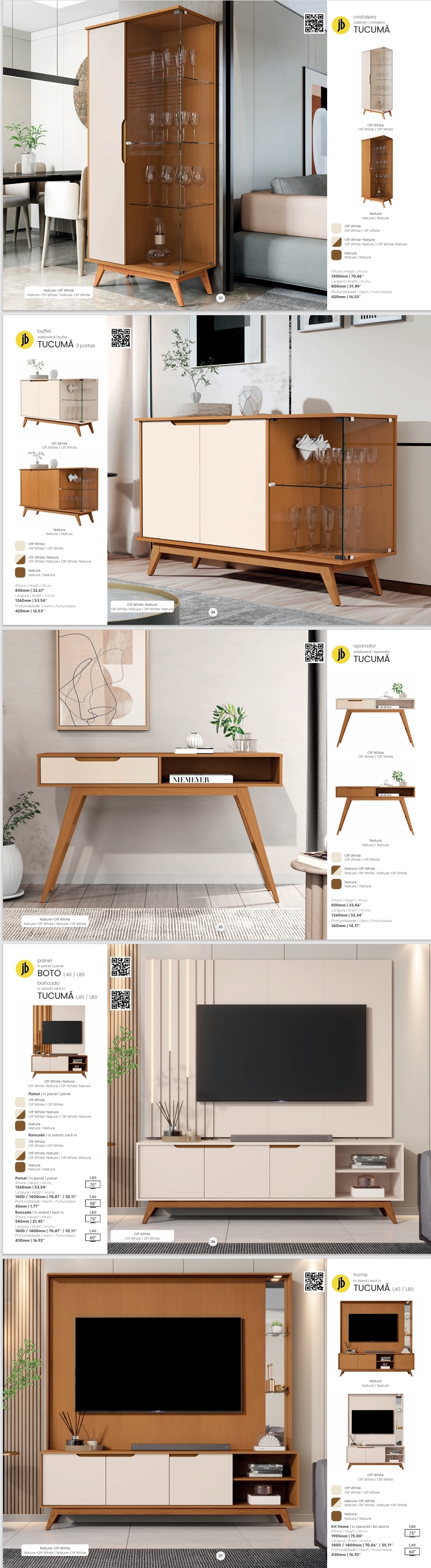 Linha Tucumã | Home - Painel - Aparador - Buffet - Cristaleira | Jb Bechara : Venda +20% 0325
