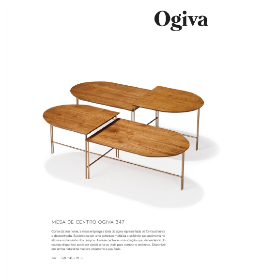 PREÇO + BARATO DO BRASIL | Mesa de Centro Ogiva 347 | Msul Móveis