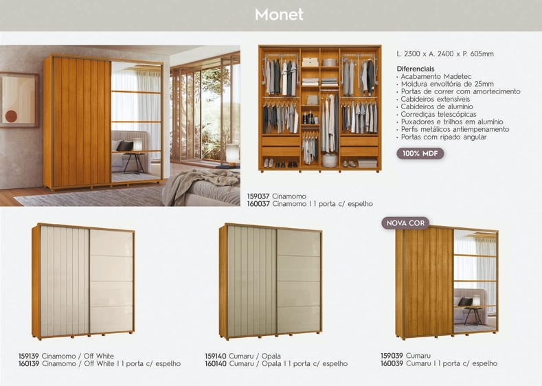 Roupeiro Monet | Madetec 0925