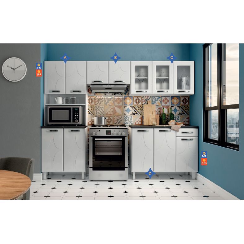 Cozinha De Metal Modulada Sob Medida Rubi | Thela | Tá Barato! Tá Bonito! Consulte