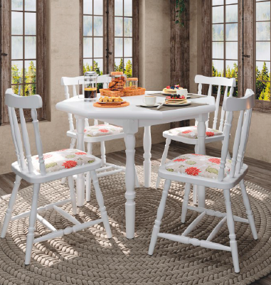 Conjunto Mesa Piratini Oitavada 1,04 c/ 04 Cadeiras | Piratini