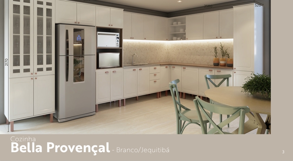 Cozinha Modulada Bella Provençal | Móveis Canção 0426