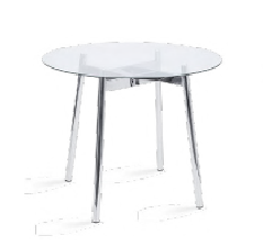 PREÇO + BARATO DO BRASIL Mesa Redonda C/ Tampo de Vidro Ø 100cm | 206 - 1000  | Milano