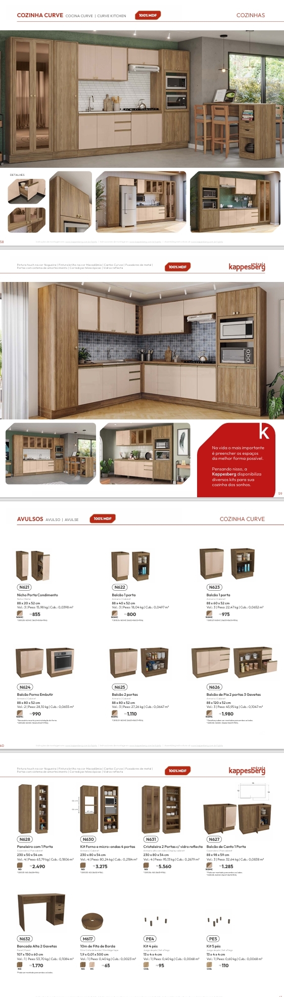 Cozinha Modulada Curve | Venda: -65% | Kappesberg
