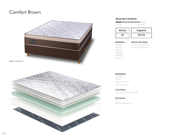 Colchão Comfort Brown | Serflex 0625