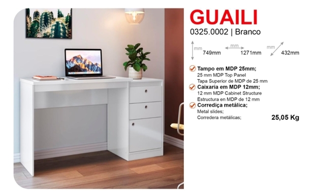 Escrivaninha Guaili | Genialflex 0826