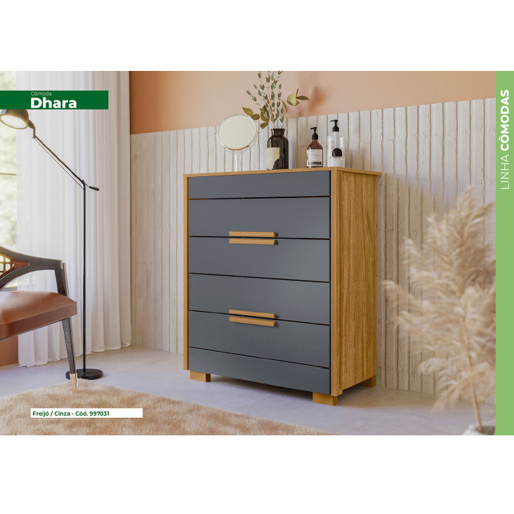 PREÇO + BARATO DO BRASIL | Cômoda Dhara 4 Gavetas | L 0,86 | Moval 