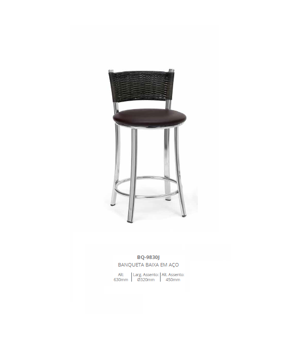 Banqueta Baixa em Aço | BQ-9830J | Formastil