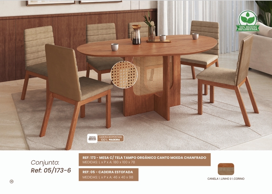 Mesa 173 + Cadeira 05 | Zamarchi 0626
