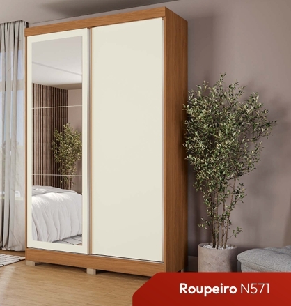 Roupeiro 2 Portas c/ Espelho 202 | N571 | Kappesberg Móveis 0226