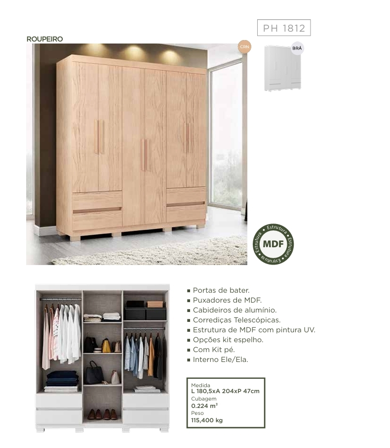 Roupeiro PH 1812 | Herval 0726