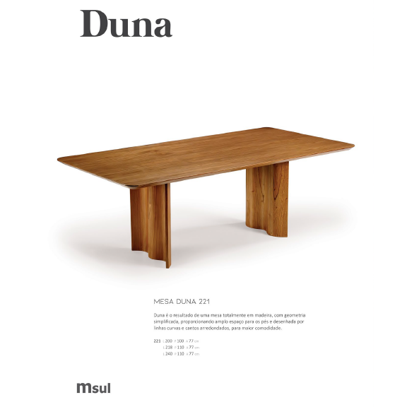 PREÇO + BARATO DO BRASIL | Mesa Duna 221 | Msul Móveis