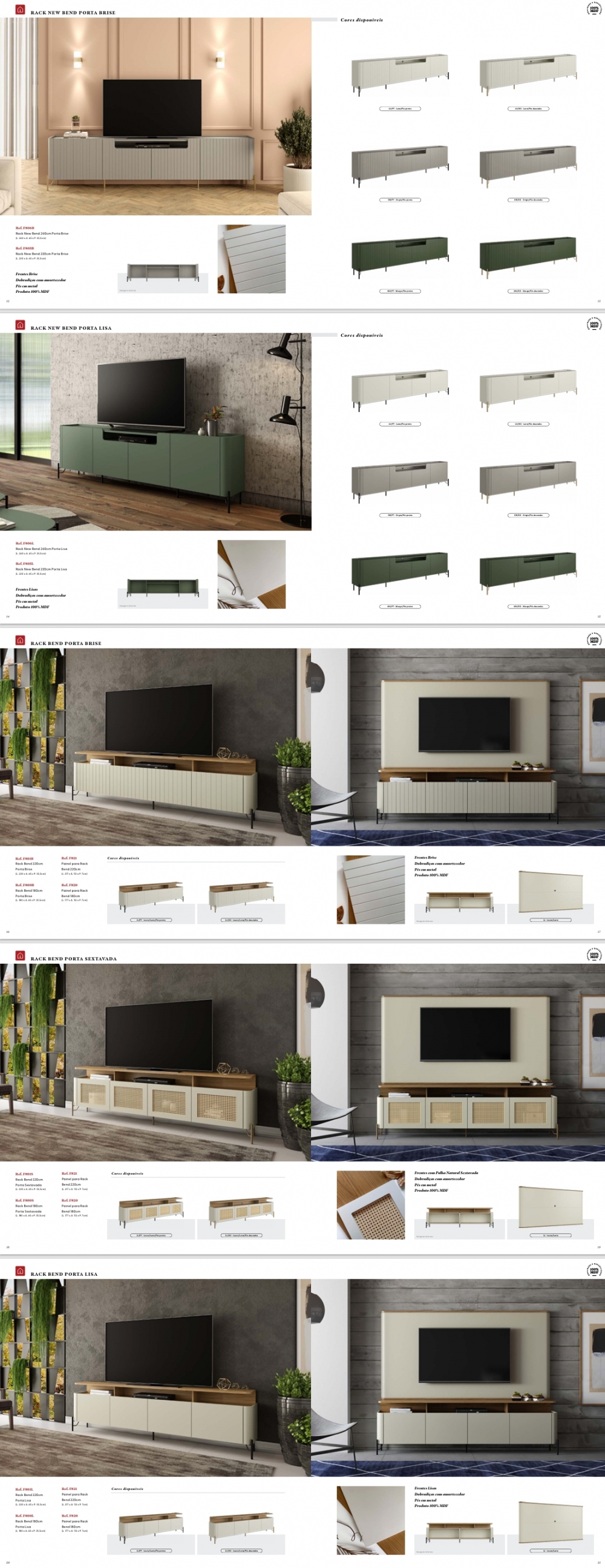 Rack Bend | Painel | F806L -F805L -F801B -. F821 -F800B - F820 -F800S - F801S - F801L -F800L | Decorline 0425 