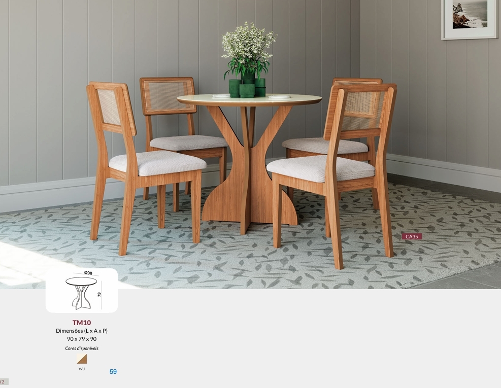 Mesa TM10 + Cadeira CA35 | Dalla Costa 0826