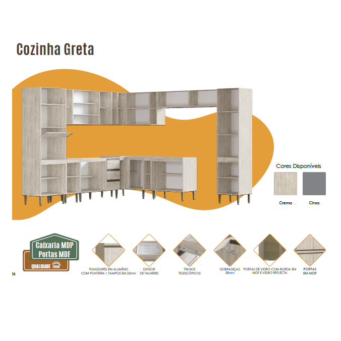 Cozinha Modulada Greta Módulos | Irm Móveis