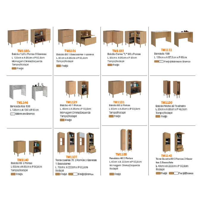 PREÇO + BARATO DO BRASIL | Cozinha Modulada Manu Módulos | Tecnomobili