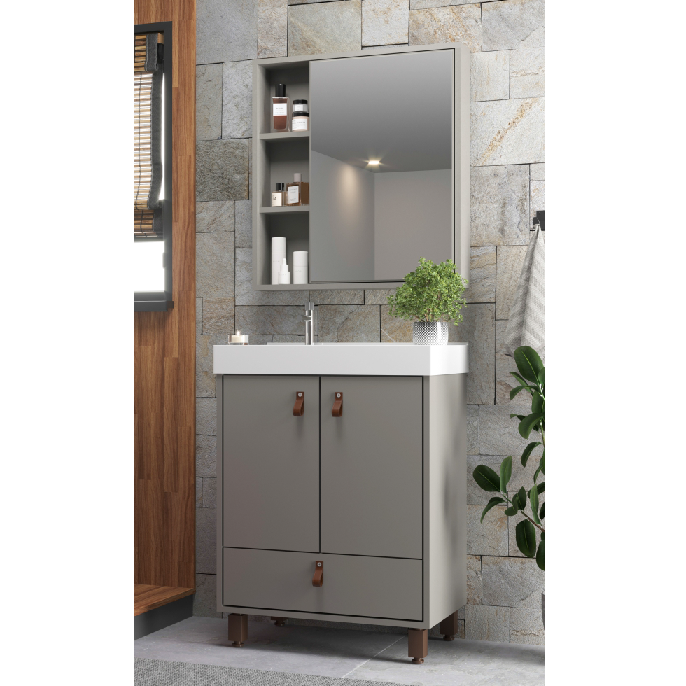 Conjunto Gabinete e Espelheira Punta 60 | Belizze