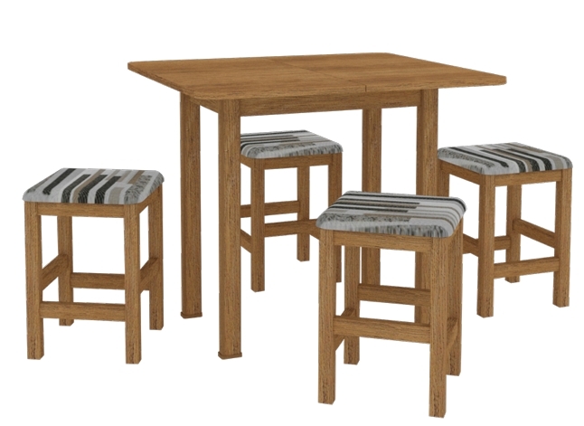 Conjunto Dobrável | Mesa 10400 / Banqueta 2904 | Móveis Canção 0526