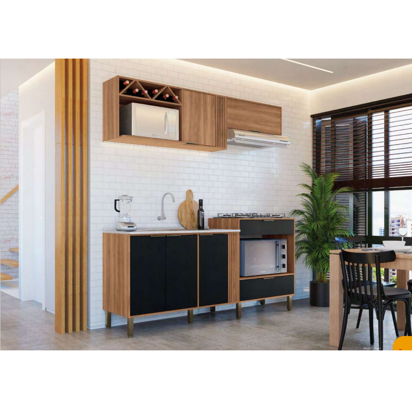 PREÇO + BARATO DO BRASIL | Cozinha Modulada Sob Medida Karen | Móveis Sul