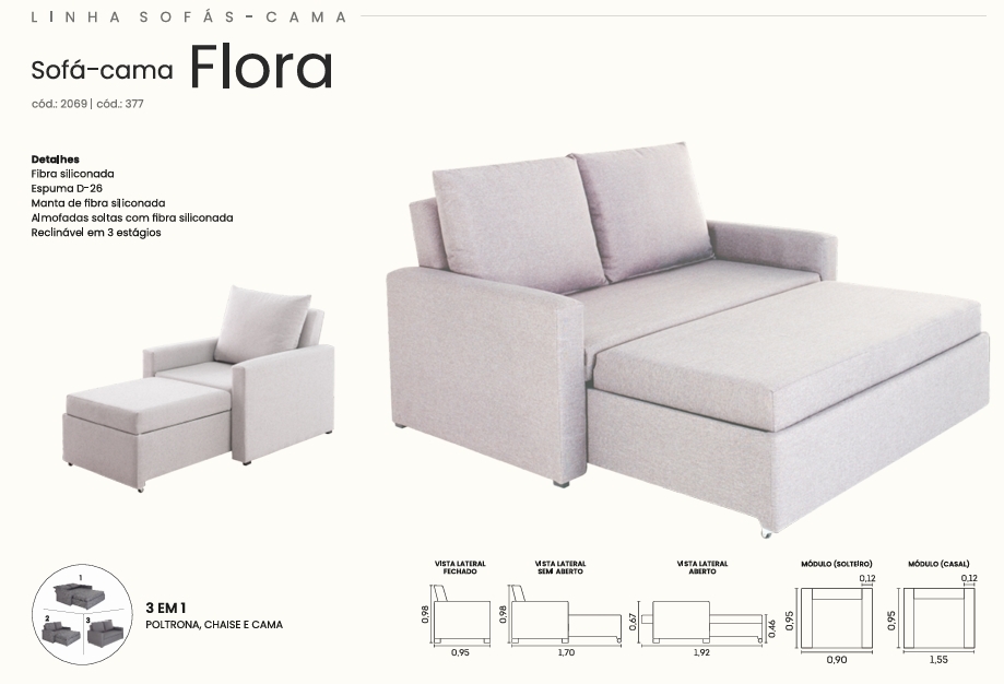 Sofá Cama Flora | Estofama 0626