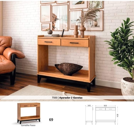 Aparador 2 Gavetas | 7500 | Linha Nature | MPO Móveis 0526