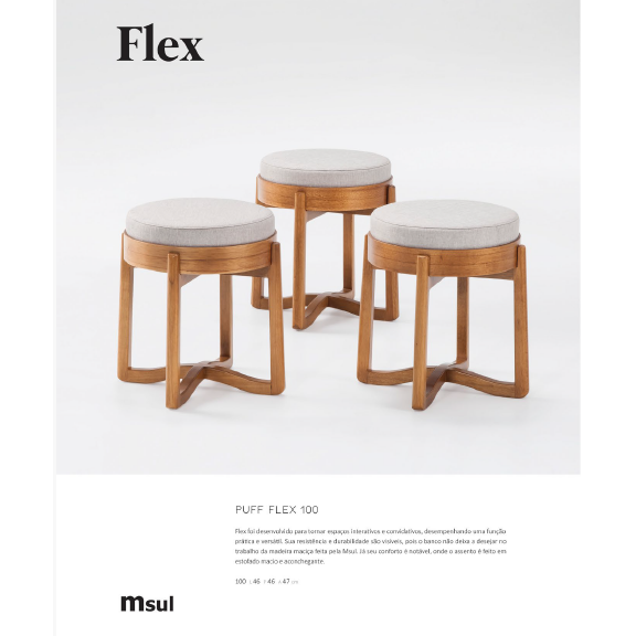 PREÇO + BARATO DO BRASIL | Puff Flex 100 | Msul Móveis