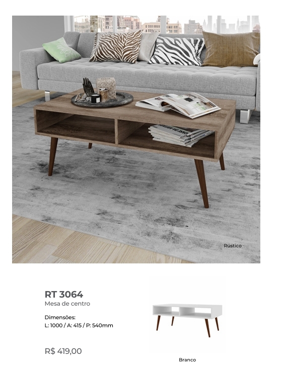 Mesa de Centro | RT 3064 | Movelbento : Venda -40% 0325