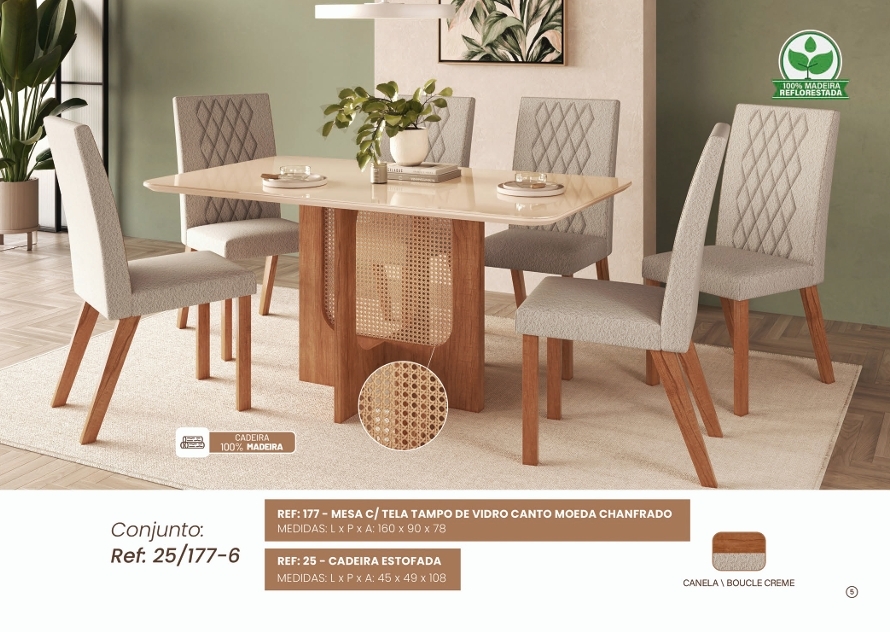 Mesa 177 + Cadeira 25 | Zamarchi 0626