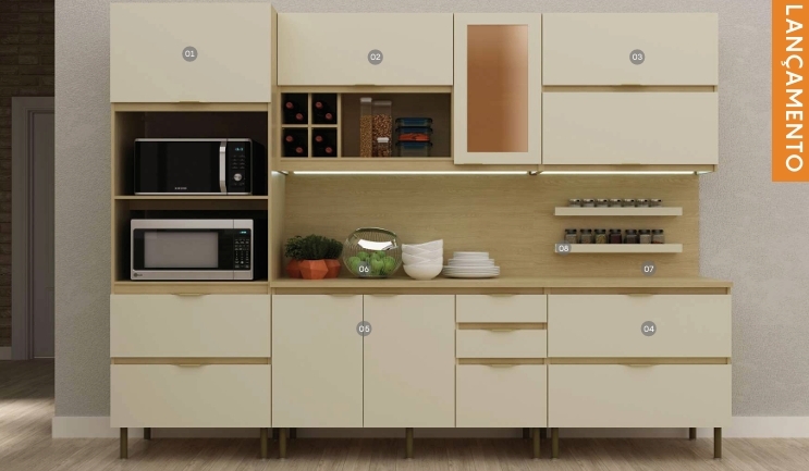 Cozinha Modulada Nanda | Tecnomobili 0326