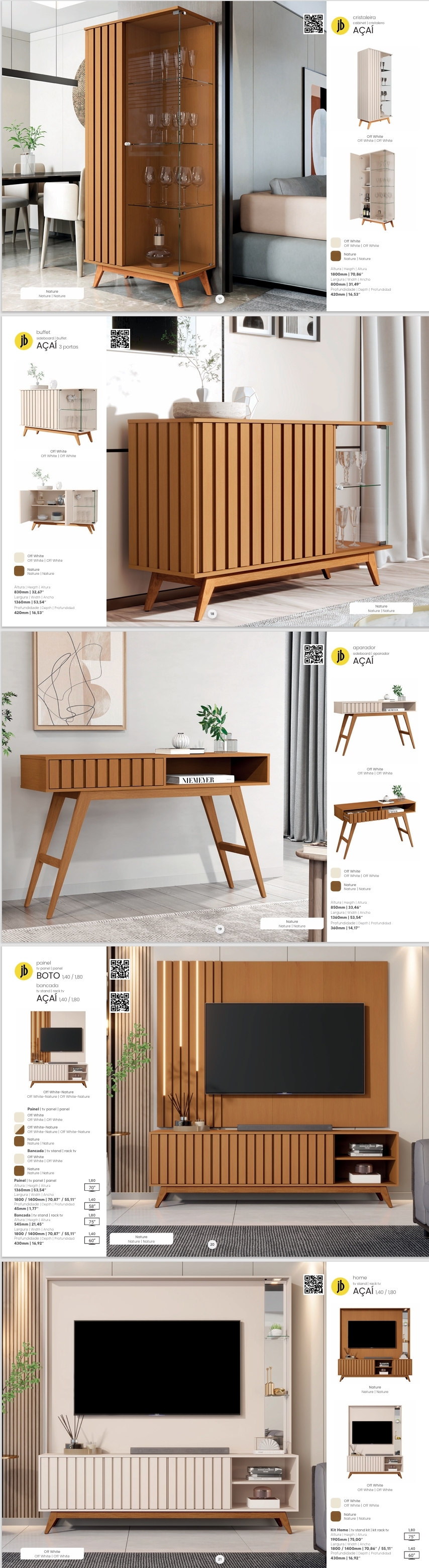 Linha Açaí | Mesa de Centro - Home - Painel - Aparador | Jb Bechara : Venda +20% 0325