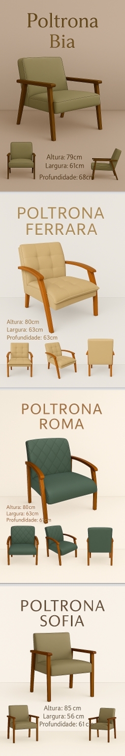 Poltronas | Bia - Ferrara - Roma - Sofia | Kadeiras 0825