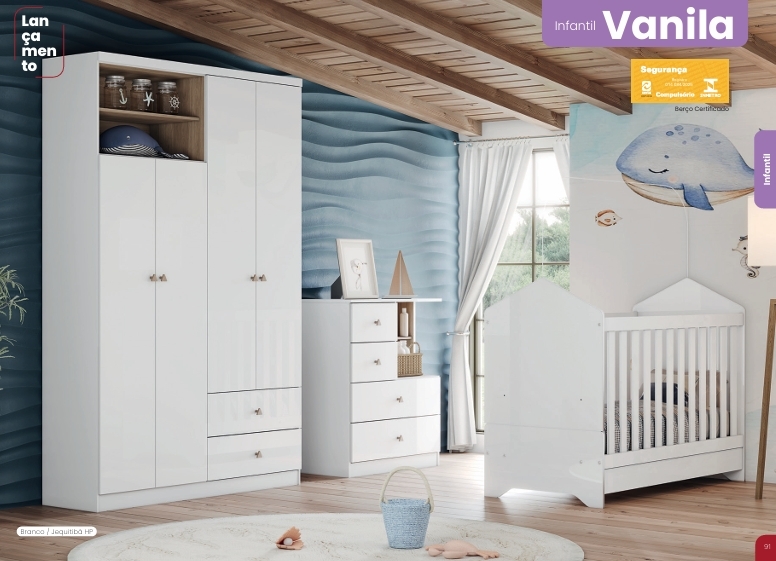 Cômoda Infantil Vanila | Henn Infantil 0426