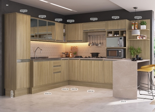 Cozinha Modulada | Linha Luana | MAC 0726