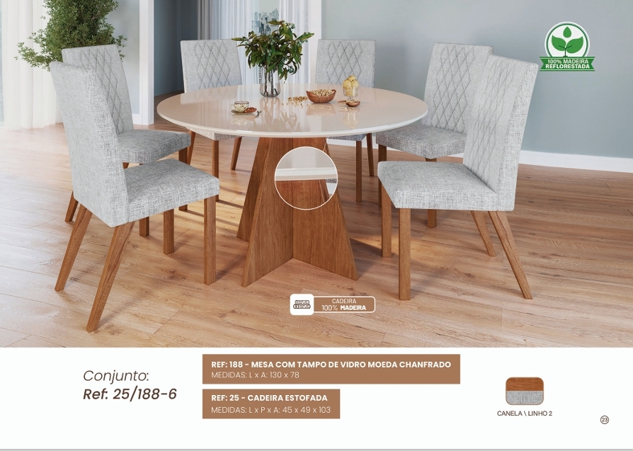 Mesa 188 + Cadeira 25 | Zamarchi 0626