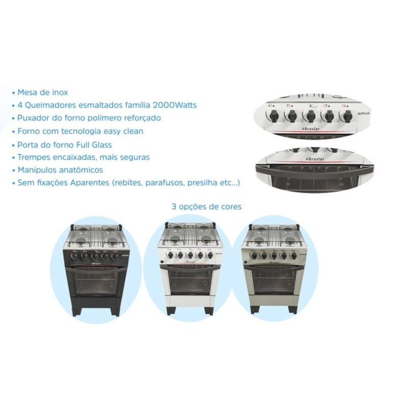 FOGAO A LENHA- FOGAO A GAZ - FOGAO DE MESA -BRASLAR +40% 0325