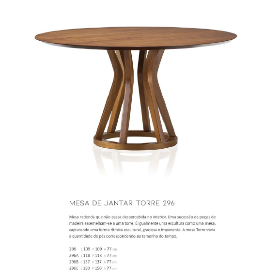 PREÇO + BARATO DO BRASIL | Mesa de Jantar Torre 296 | Msul Móveis