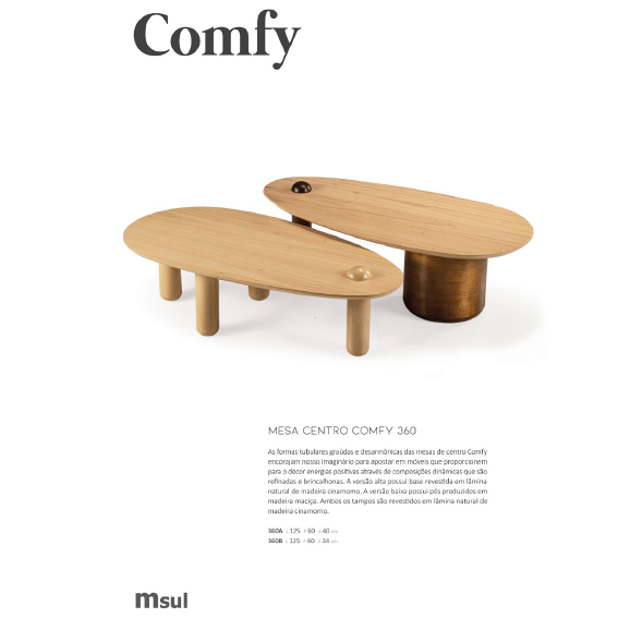 PREÇO + BARATO DO BRASIL | Mesa de Centro Comfy 360 | Msul Móveis