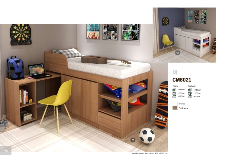 Cama Multifuncional | CM8021 | Venda:-15% | Tecnomobili 0925