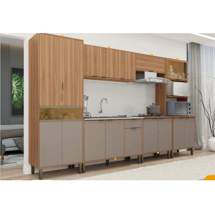PREÇO + BARATO DO BRASIL | Cozinha Modulada Sob Medida Louise | Móveis Sul