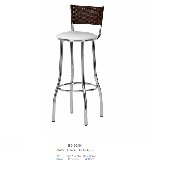 Banqueta Alta em Aço | BQ-9630j | Formastil 