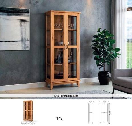 Cristaleira Slim | 1240 | Linha Bella | MPO Móveis 0526