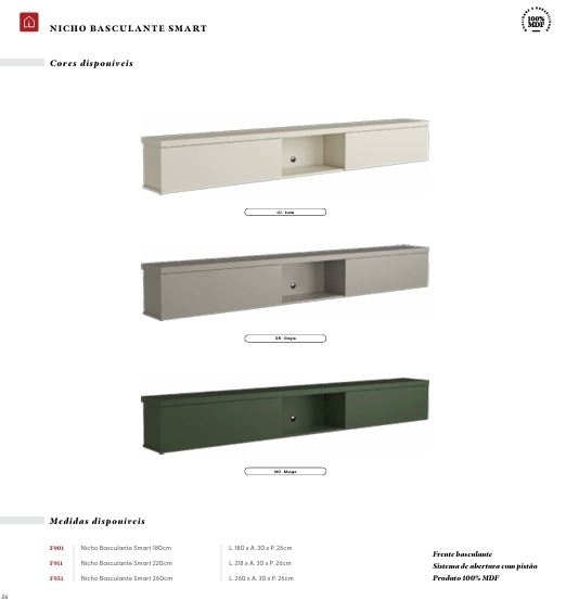 Nicho Basculante Smart |  F911 - F901 - F931 | Decorline 0425