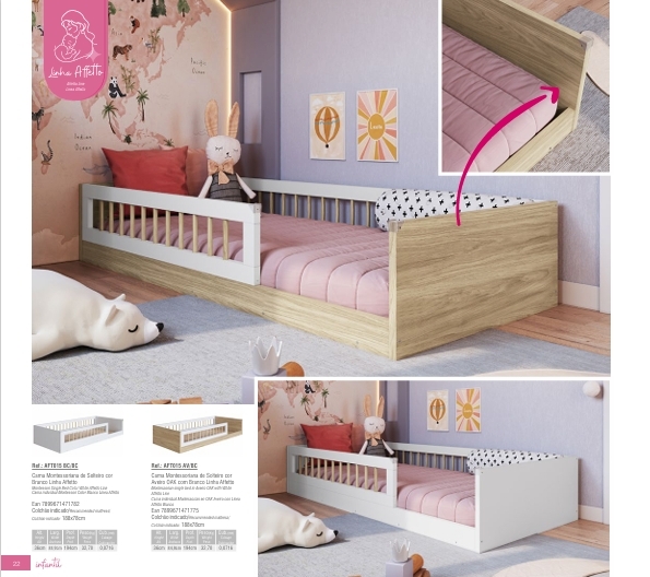 Cama Montessoariana Solteiro  | AFT015 | Completa Móveis 1125