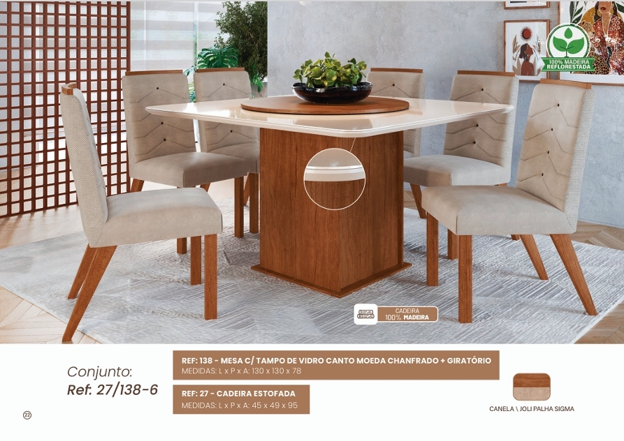 Mesa 138 + Cadeira 27 | Zamarchi 0626