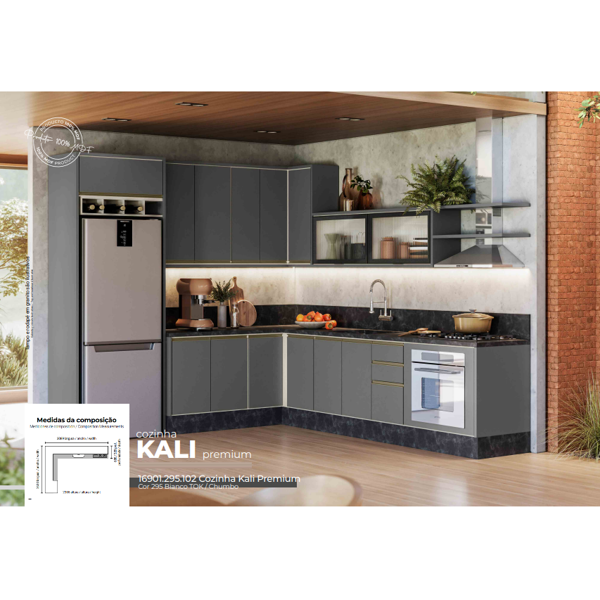 Cozinha Modulada Sob Medida Kali Premium | Nicioli 