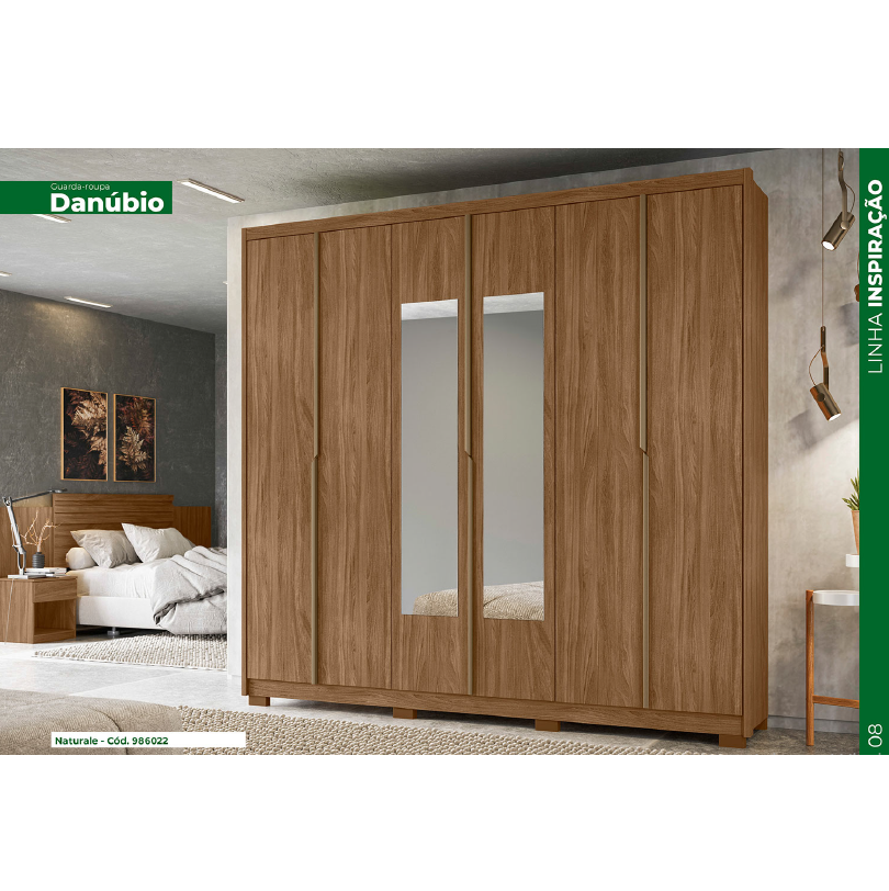 PREÇO + BARATO DO BRASIL | Roupeiro Danúbio 6 Portas | L 2,42 | Moval 