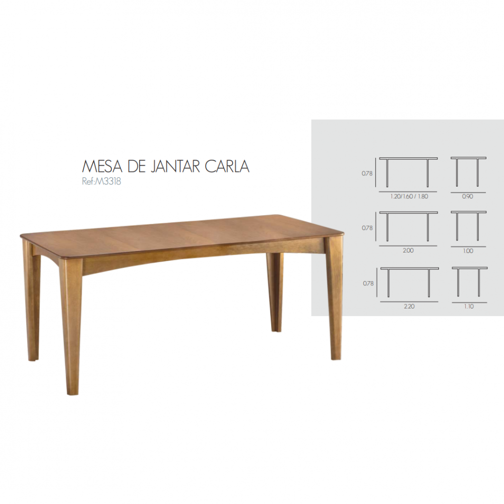 PREÇO + BARATO DO BRASIL | Mesa De Jantar Carla | M3318 | ACG
