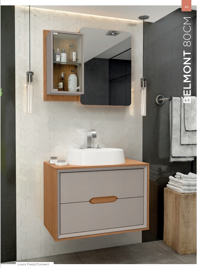 Conjunto Banheiro Belmont Suspenso 80CM | Balcony 0926
