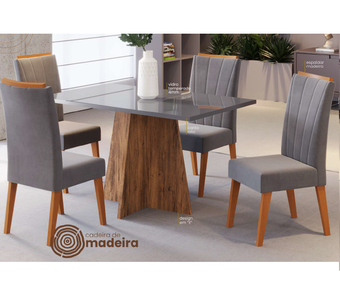 Conjunto Sevilha Mesa + Cadeira | Viero