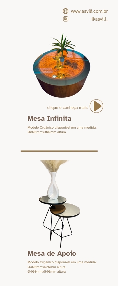 Mesa Infinita - Mesa de Apoio | Asvili 0925
